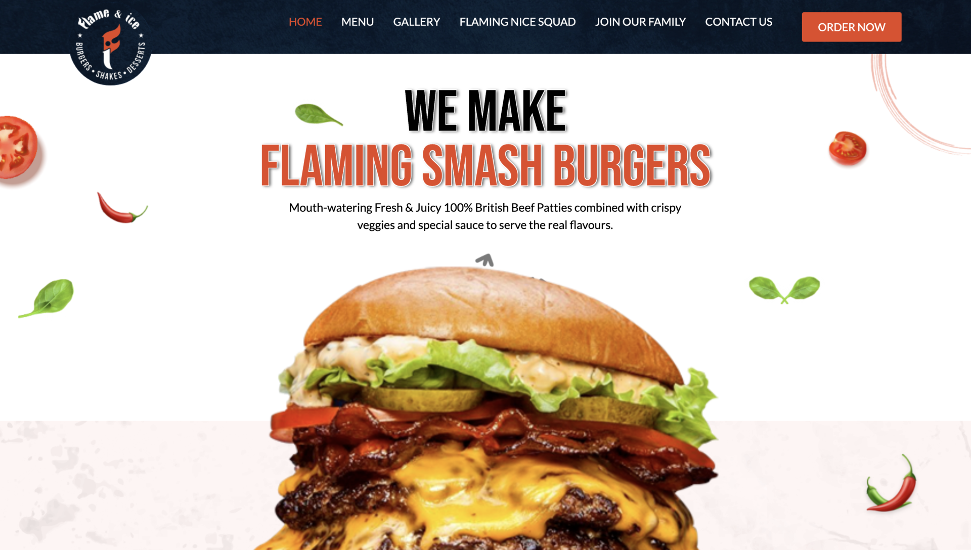 Flame and Ice | Restaurant Web Design & Logistics Backend | Averiq Solutions